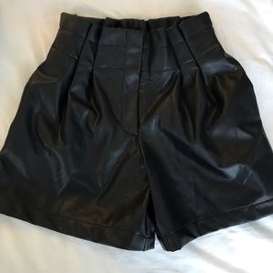 Zara Kids 11-12 Faux Leather Shorts